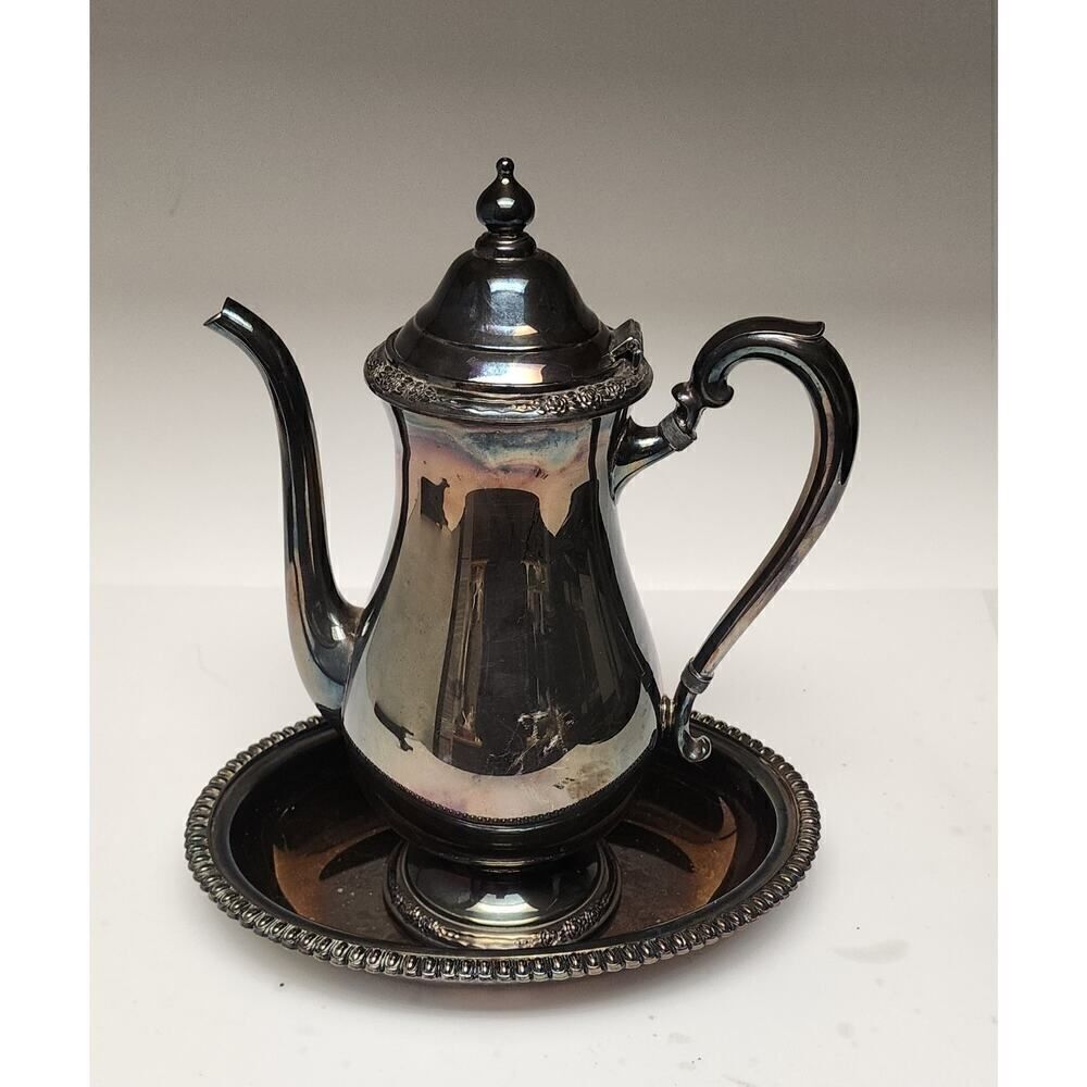 Camille International Silver Company 6001 Silver Plated Teapot with Hinged Lid